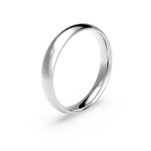Förlovningsring i platina 4mm, 58