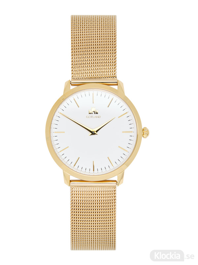 GotlandsKlockan Mesh Guld/Vit 33mm