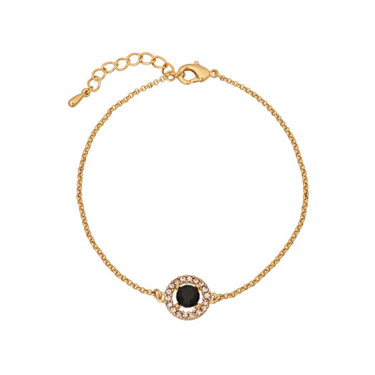Miss Miranda armband - Jet (guld)