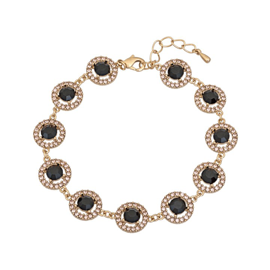 Miranda armband - Jet (guld)