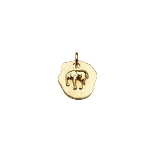 Letters elephant pendant Guld
