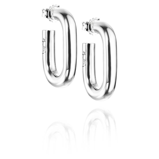 Chunky Hoops Örhänge Silver