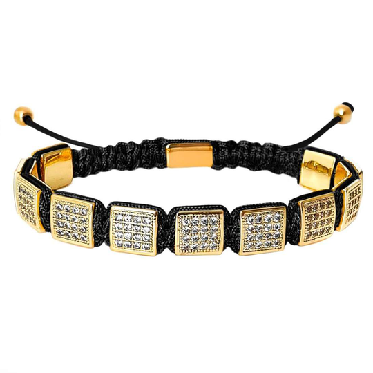 Armband med Fyrkantiga Plattor - Guld