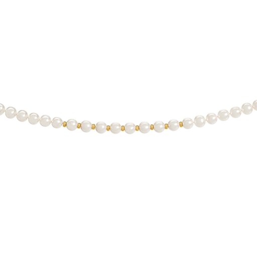 Pärlhalsband i 18K guld 45 cm