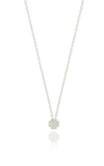 Four heart small neck Halsband (silver) 40-45 cm