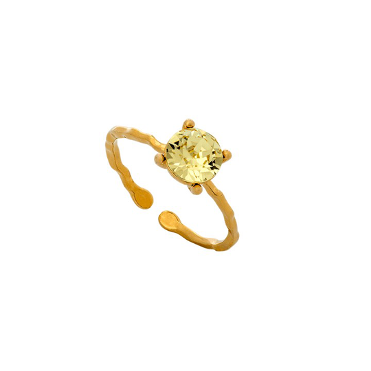 Princess Ada ring - Crystal citrine (guld)