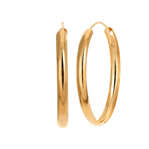 Örhängen i 18K guld 30mm
