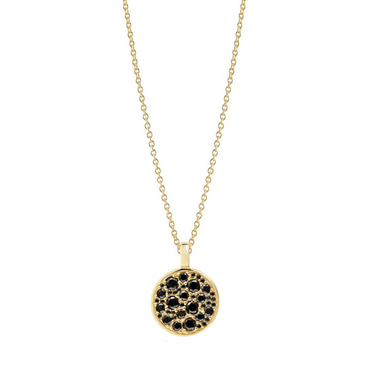 NOVARA halsband svarta Zirkoner (guld)