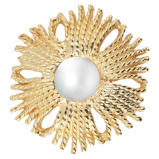 Gatsby big Pearl ring guld