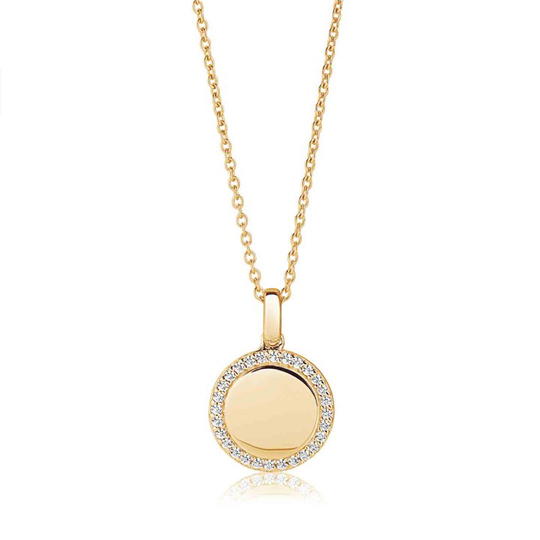FOLLINA halsband vita Zirkoner (guld)