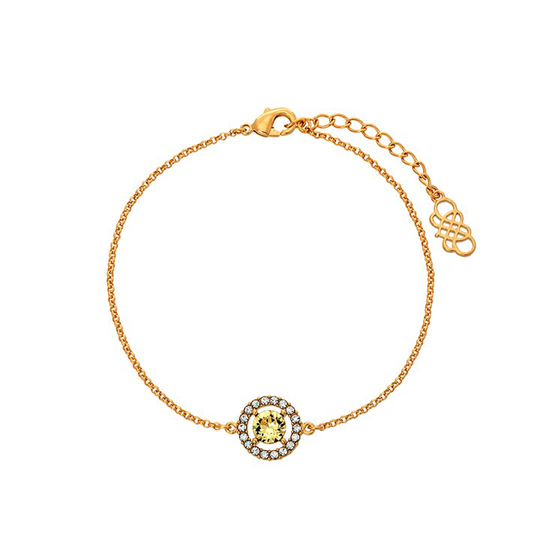 Miss Miranda armband - Crystal Citrine (guld)