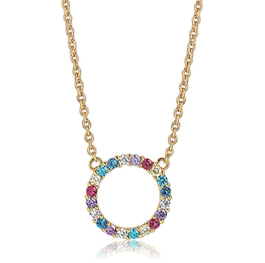 BIELLA GRANDE halsband mångfärgade Zirkoner (guld)