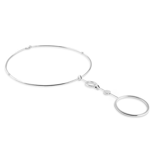 Circle Hängsmycke med halsring silver