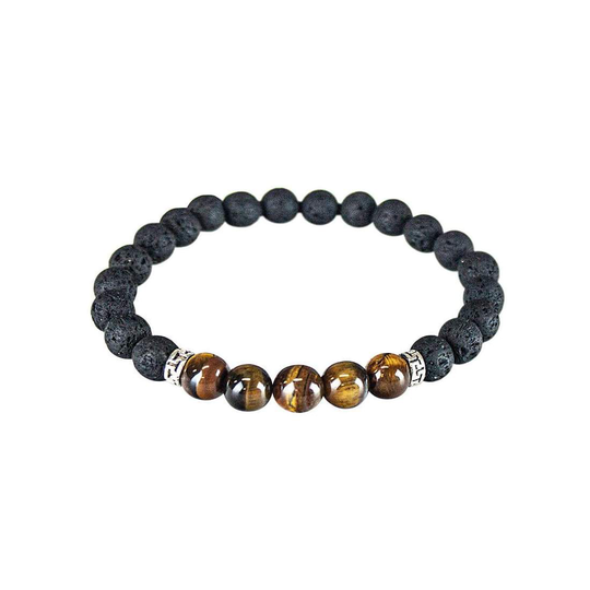 Armband med vulkansten - Brun