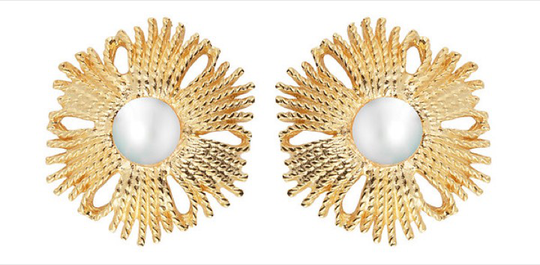 Gatsby big Pearl örhänge Guld