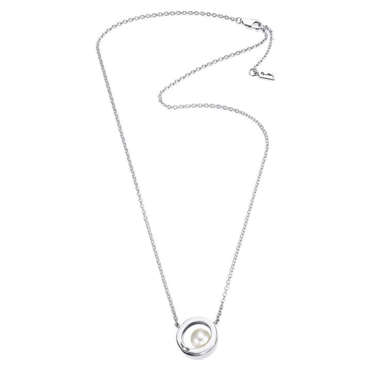 60's Pearl Halsband Silver 42-45 cm