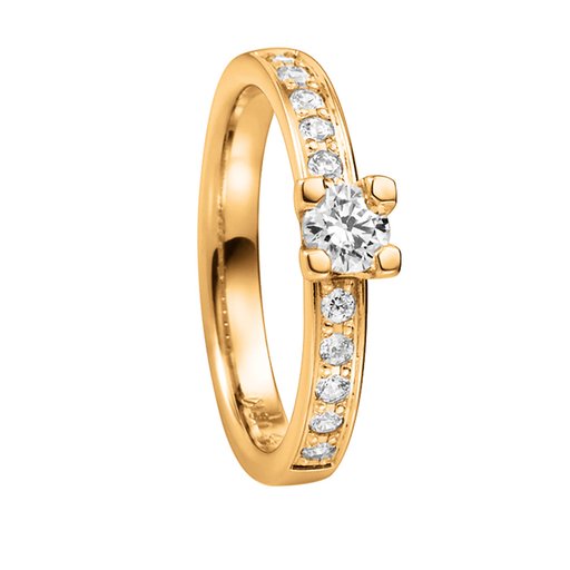 Diamantring i 18K guld, 73