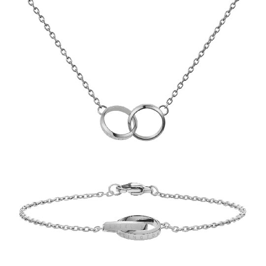 Daniel Wellington DW Elan Unity Necklace + Unity Bracelet 165mm S Silver