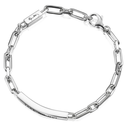 Thin Silver - Take No Shit Armband Silver
