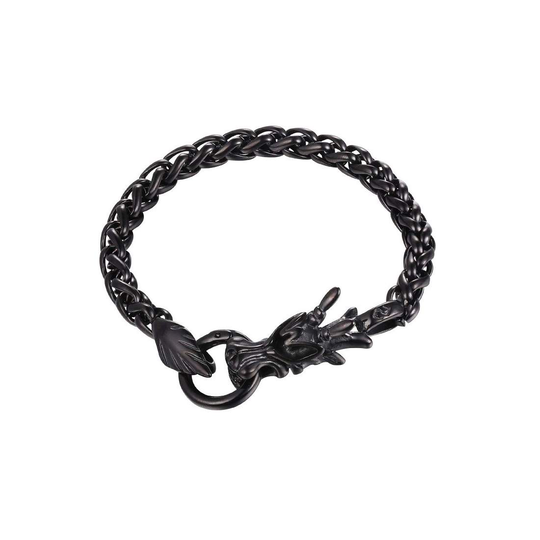 U7 Armband av en Kinesisk Drake - Svart