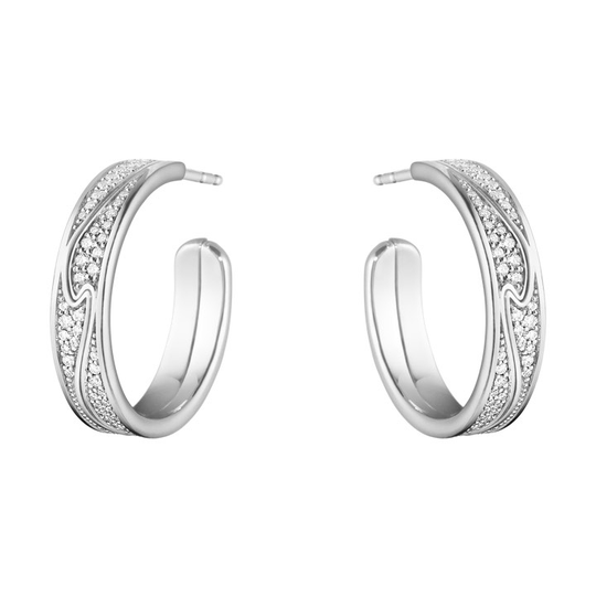 FUSION LA Roséguld Örhänge Vitguld FULL PAVÉ 0.54 CT