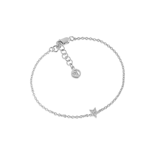 MIRA armband vita Zirkoner (silver)