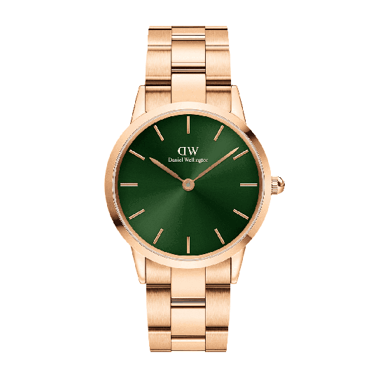 Daniel Wellington DW Klocka Iconic Link Emerald 36mm Roséguld