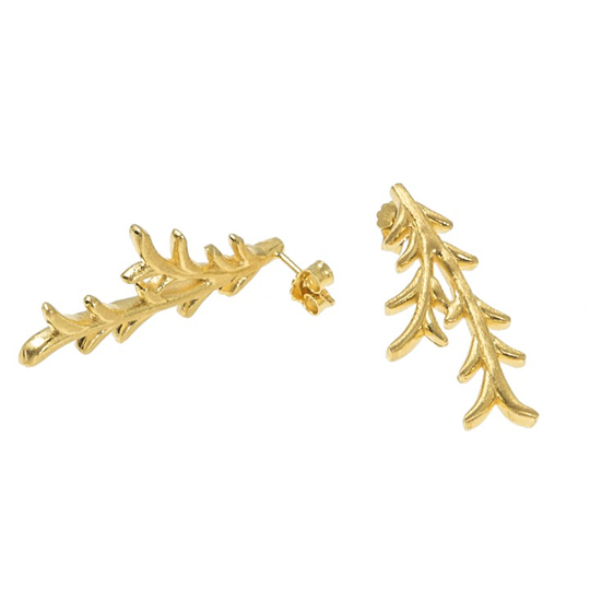 Tree twig örhänge Guld