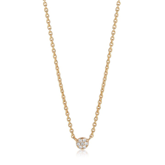CECINA halsband vita Zirkoner (guld)