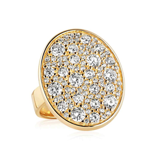 NOVARA GRANDE ring vita Zirkoner (guld)