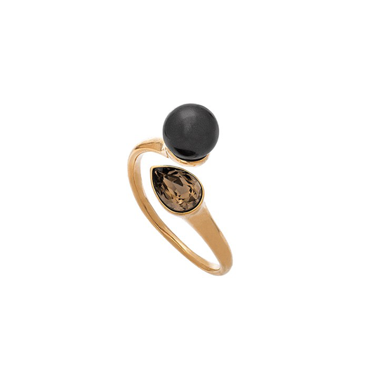 Ella ring - Black pearl