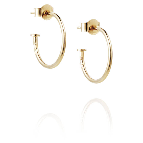 101 Plain Hoops Örhänge Guld