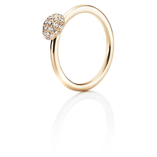 Love Bead - Diamonds Ring Guld