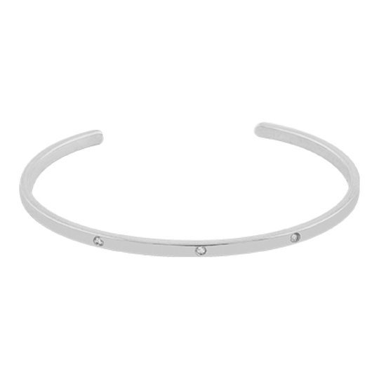 Brilliant bangle brace armband Silver