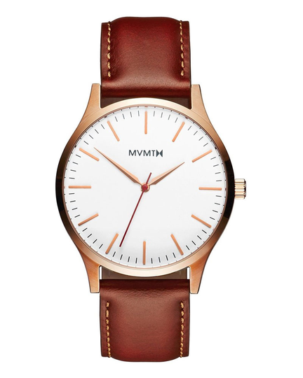 MVMT 40 Series Rose Gold Natural Tan 40mm