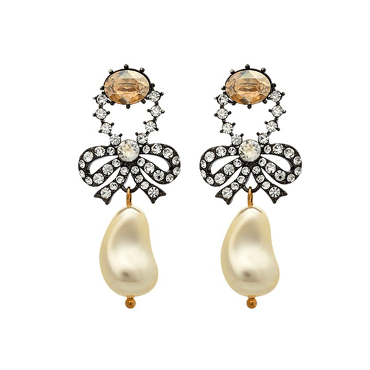 Marie Antoinette pearl örhänge - Crystal