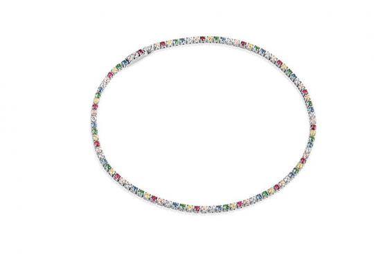 ELLERA armband mångfärgade Zirkoner (silver) 16 cm