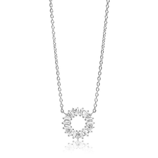 ANTELLA CIRCOLO halsband vita Zirkoner (silver)