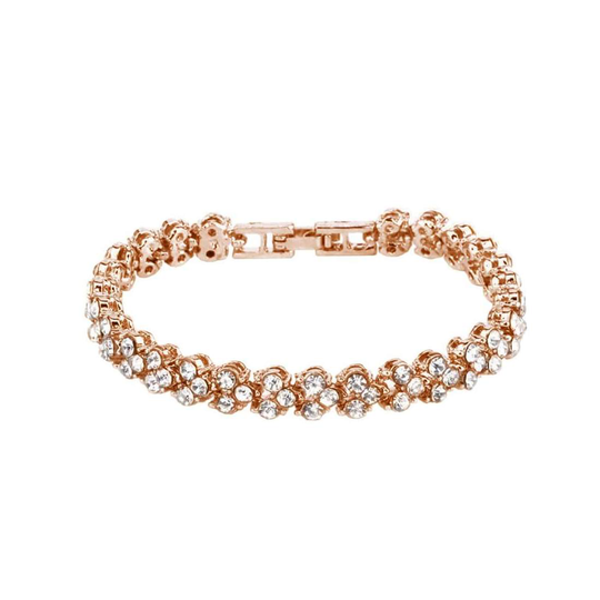 Klassiskt Armband med Strass - Rosé