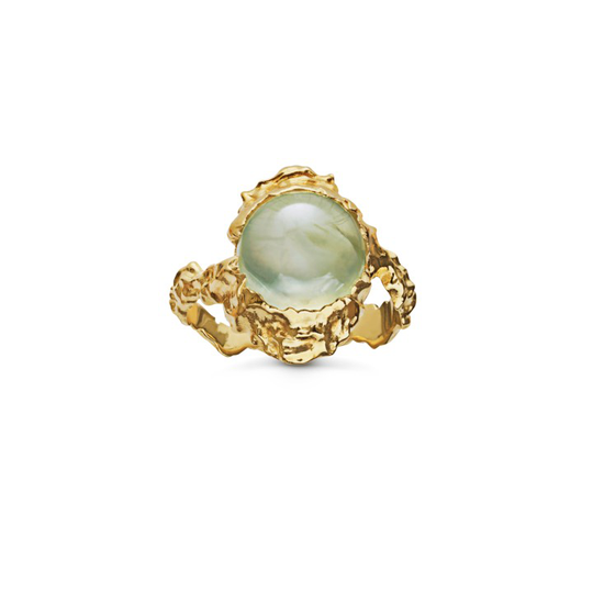 Goddess ring Prehnit (guld)