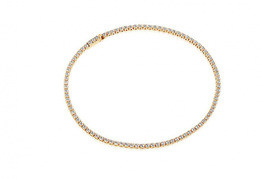 ELLERA armband vita Zirkoner (guld) 16 cm