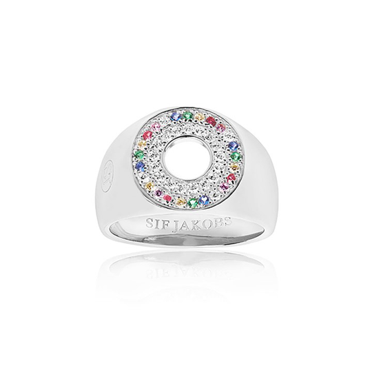 VALIANO SIGNET ring mångfärgade Zirkoner (silver)