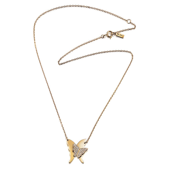 Miss Butterfly & Stars Halsband Guld