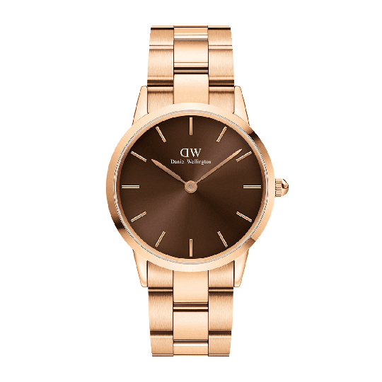 Daniel Wellington DW Klocka Iconic Link Amber 36mm Roséguld