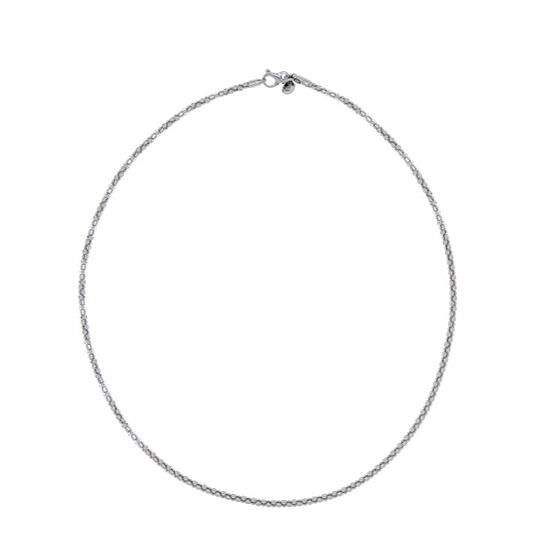 Bear popcorn halsband Silver 50 cm