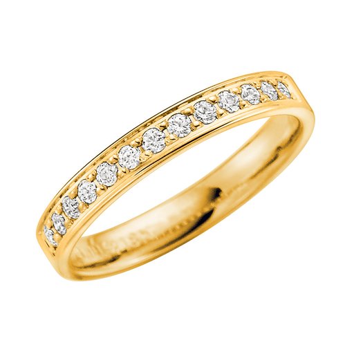Diamantring i 18K guld, 51
