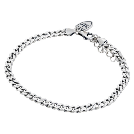 Silverarmband pansar 19,5+3cm