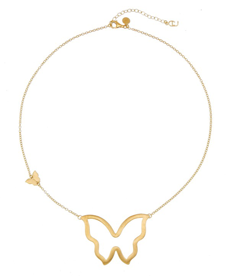 Butterfly big halsband Guld 45-50 cm