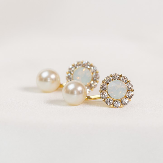 Miss Sofia butterfly örhänge - Ivory opal