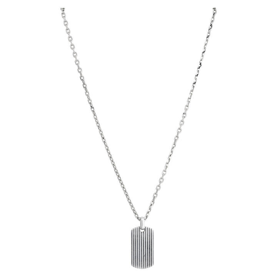 Silverhalsband med hänge. 50+5cm
